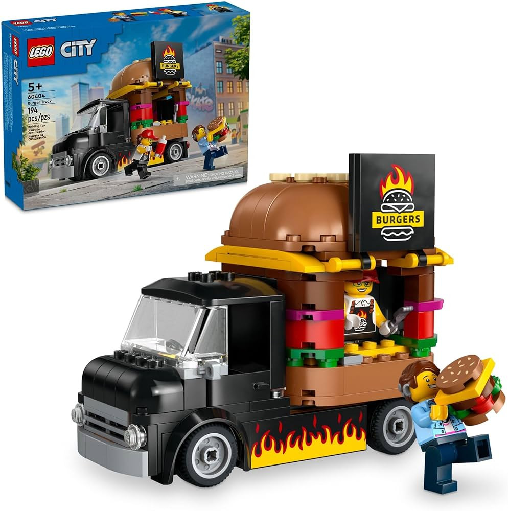 LEGO City Burger Truck Toy Building Set, Fun Gift for Kids Ages 5 Plus, Burger Van and Kitchen Pl... | Amazon (US)