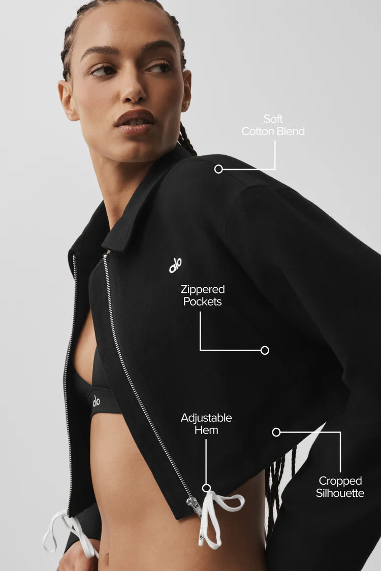 Cropped Fan Favorite Full Zip Jacket | Alo Yoga (US)