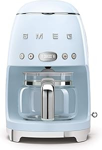 Smeg 50's Retro Style Aesthetic Drip Filter Coffee Machine, 10 cups, Pastel Blue | Amazon (US)