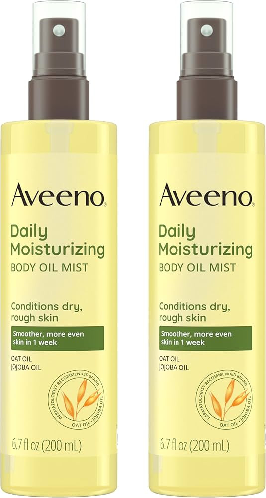 Aveeno Daily Moisturizing Body Oil Mist with Oat & Jojoba Oil for Dry Sensitive Skin, Nourishing ... | Amazon (US)