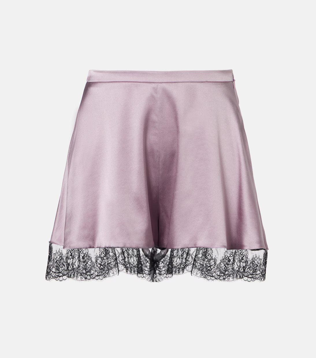 Lace-trimmed silk-blend satin shorts | Mytheresa (US/CA)