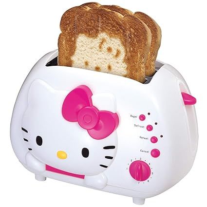 Hello Kitty 2-Slice Wide Slot Toaster With Cool Touch Exterior | Amazon (US)