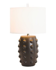 26in Matte Dots Ceramic Table Lamp | TJ Maxx