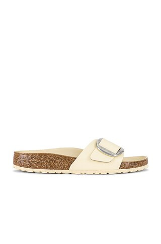 BIRKENSTOCK Madrid Big Buckle Sandal in High Shine Butter Leather from Revolve.com | Revolve Clothing (Global)