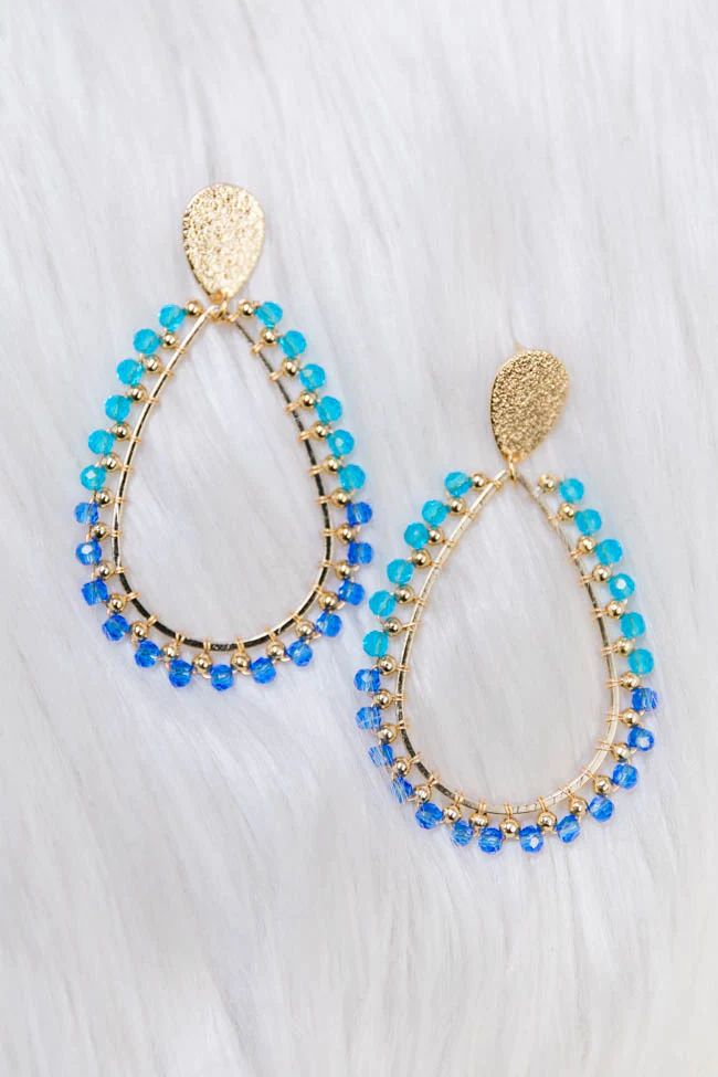Clear Waters Blue Ombre Beaded Earrings | The Pink Lily Boutique