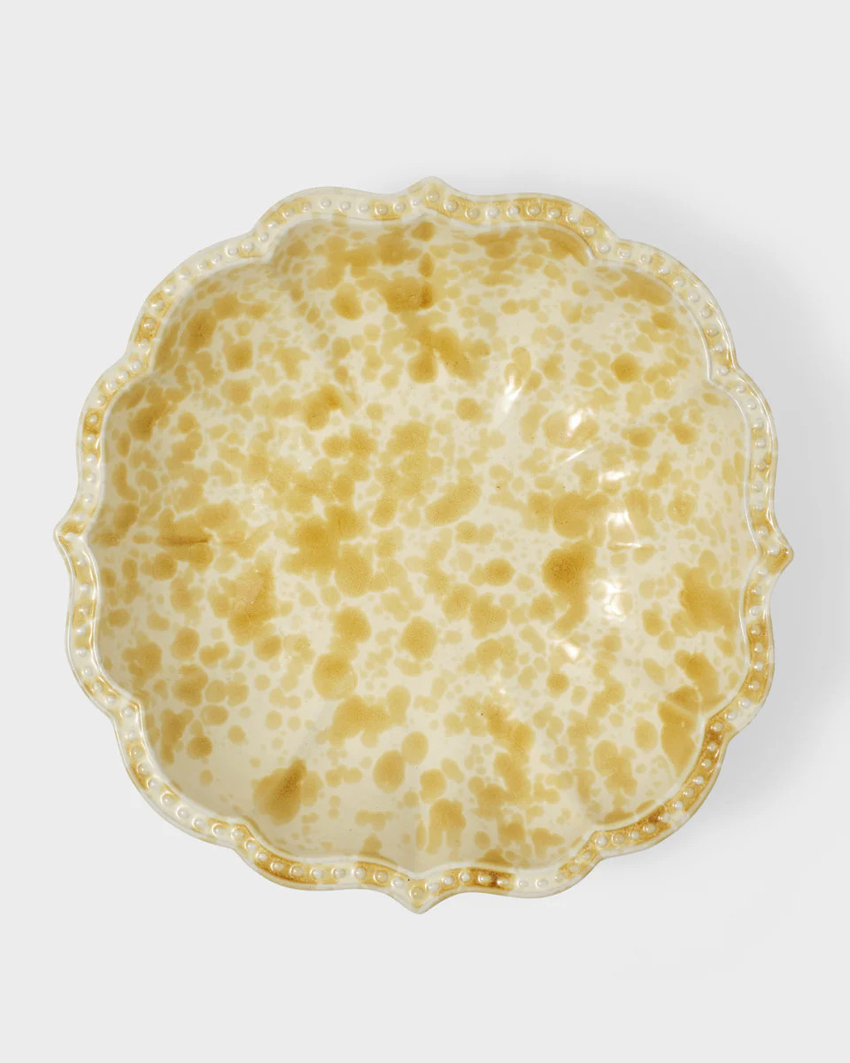 Speckled Serving Bowl, Yellow | Cabana Magazine