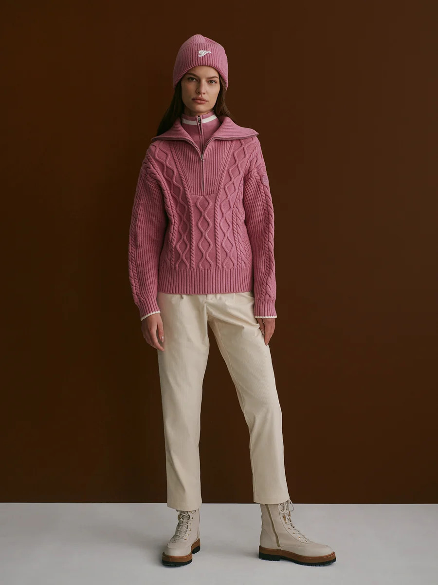 Didi Relaxed Cable Half Zip Knit | Varley US | Varley US