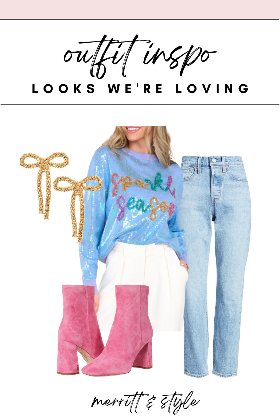 Holiday sweater, holiday party, outfit idea Christmas sweater. 

#LTKHoliday #LTKstyletip #LTKSeasonal