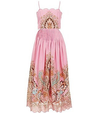 KatieJNYC Big Girls Sleeveless Dove-Border-Printed Midi Dress - M | Dillard's