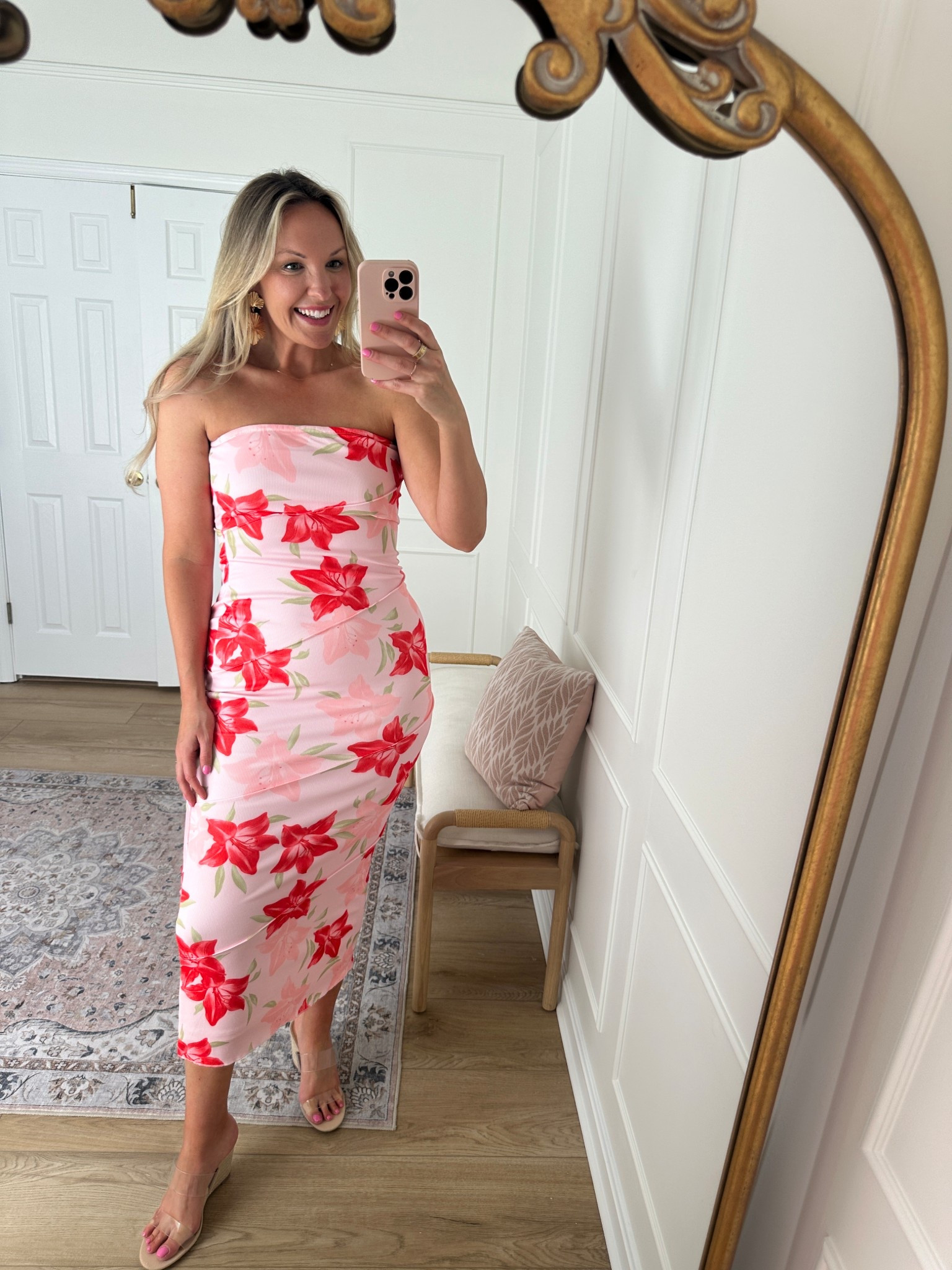 Strapless bodycon maxi dress - comes in other colors and patterns! Vacation outfit - wearing a med 

#LTKSeasonal #LTKStyleTip #LTKMidsize