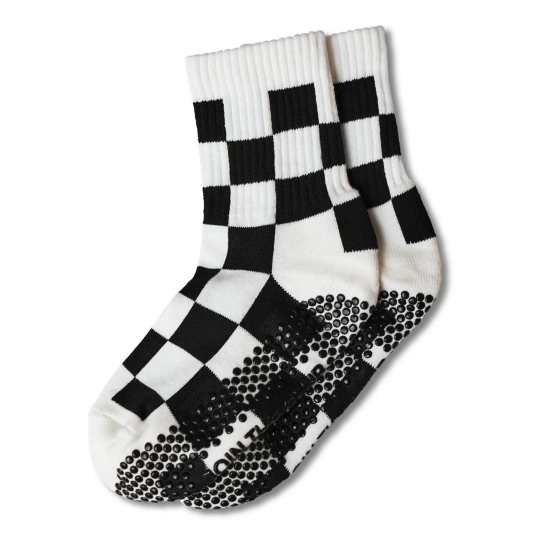 Checkered Crew Grip Socks (Barre / Pilates) | simplyWORKOUT