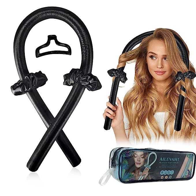 Ailevant Heatless Curling Rod Headband, Heatless Curls Ribbon, Heatless Hair Curler for Long Hair... | Amazon (US)