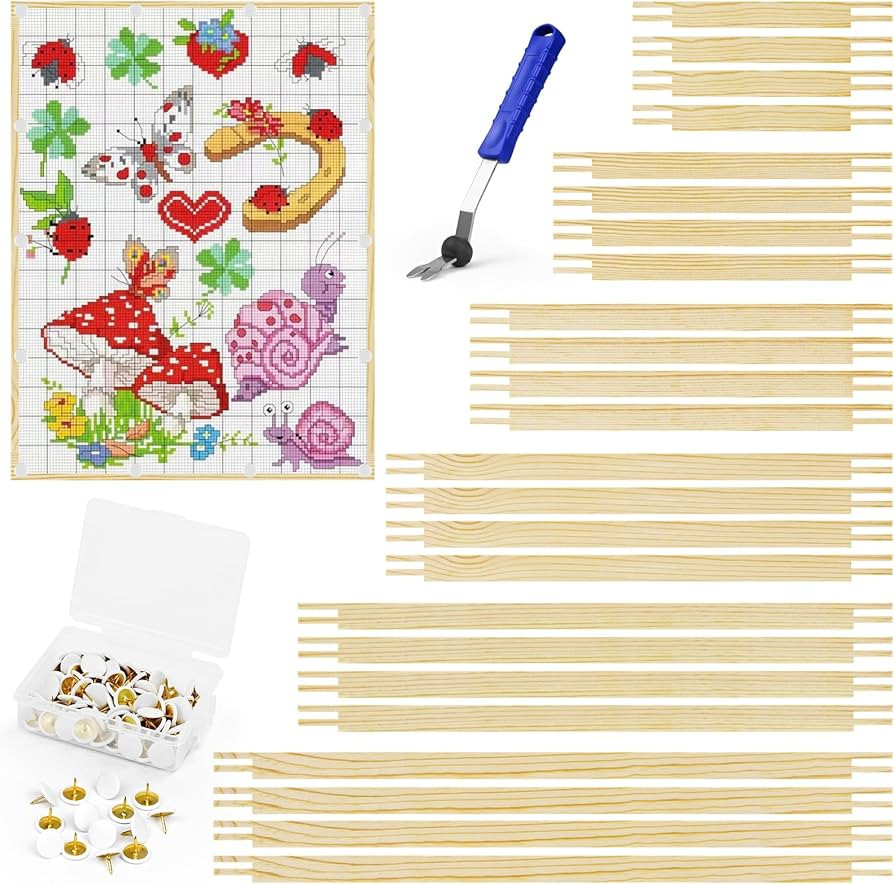 BALLMENT 24 Pcs 6 Sizes Stretcher Bars Kit with 100 Tacks & Tool, Build Frames to 16x20, for Need... | Amazon (US)