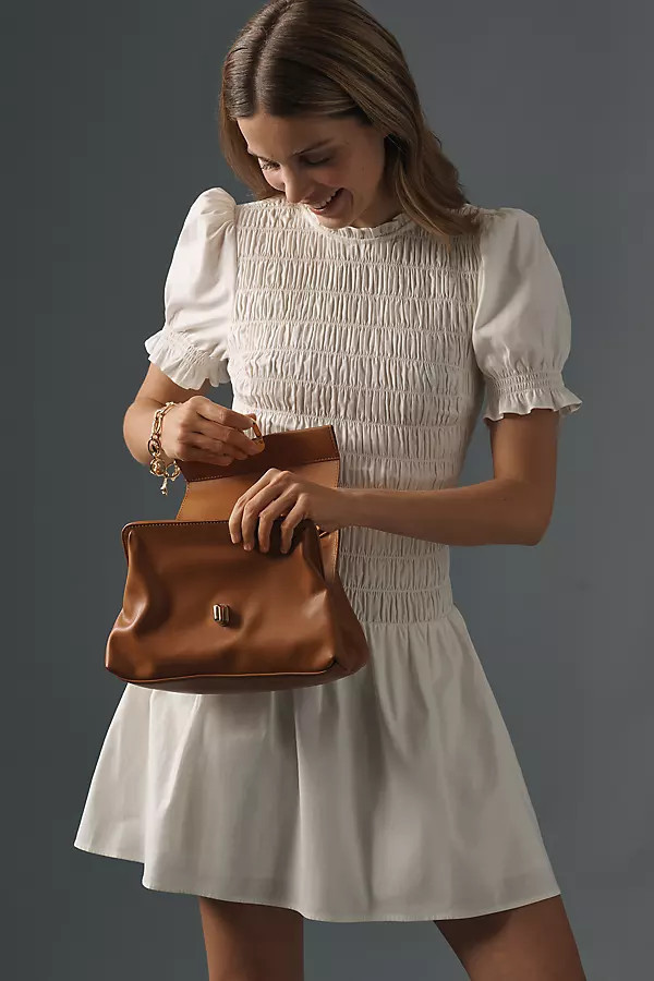 Leannah Puff-Sleeve Smocked Mini Dress | Anthropologie (US)
