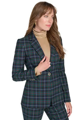 Tommy Hilfiger Women's Slim Fit Plaid Blazer | Belk