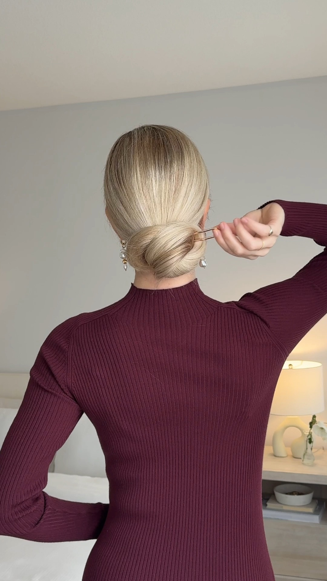 How to create an easy updo hairstyle with a hair fork 
Hairstyle, updo, long hairstyle 

#LTKBeauty