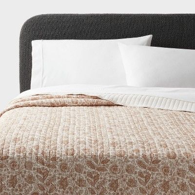 King Trad Printed Cotton Voile Tonal Floral Quilt - Threshold™ | Target