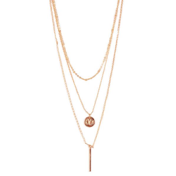 Monogrammed Triple Layer Necklace | Marleylilly