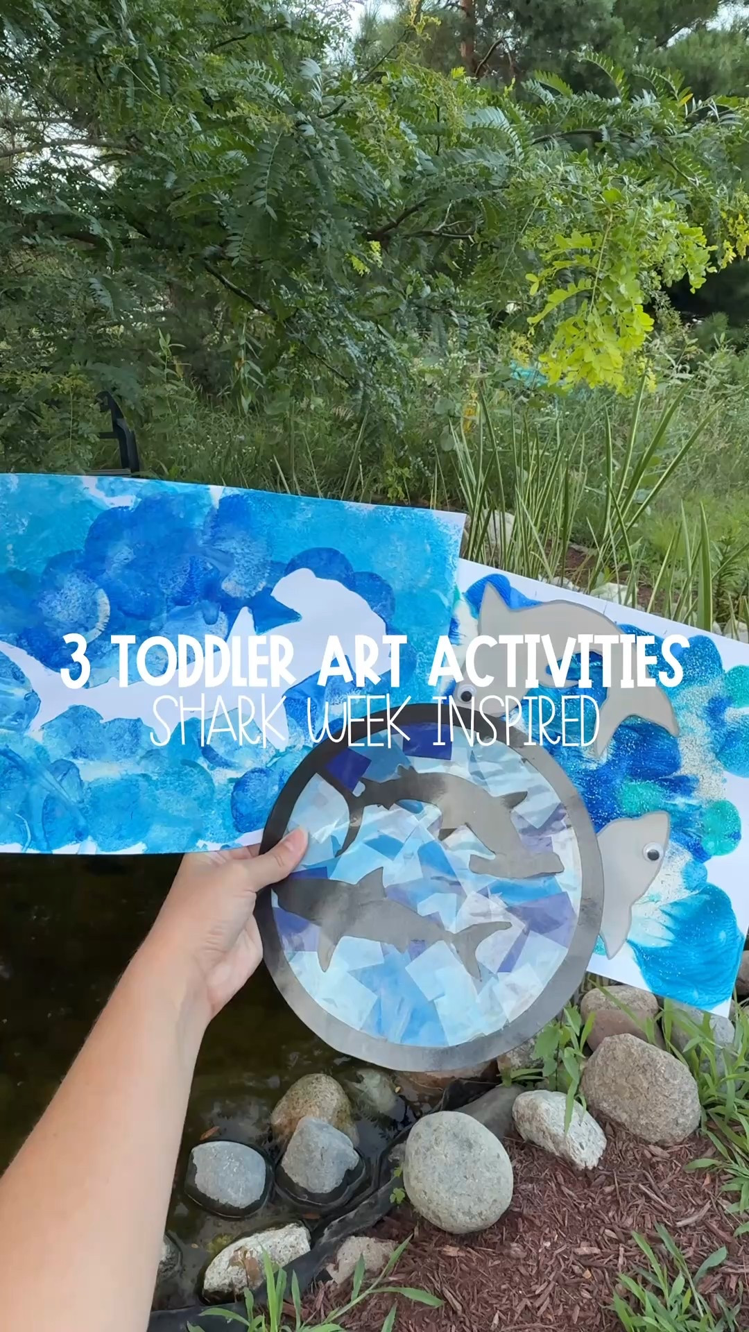 3 Toddler Art Activities for Shark Week! 🦈🌊💙

It’s been a little while since we shared some art ideas, and these 3 shark-themed projects are so easy and fun—perfect for Shark Week but also simple to tweak for any holiday or season!

🦈☀️✨ Shark Sun Catchers
You’ll need contact paper, tissue paper, and cardstock. I cut a black cardstock circle to look like a porthole—like you’re peeking out of a submarine or cruise ship! We added shark silhouettes (I cut out 4, and Macy picked her 2 favorites), then tore up blue and white tissue paper squares to stick on. Lay everything on contact paper, seal it with another layer, and trim the edges. They look so cute in the window and are easier than they sound!

🦈🎨 Shark Stencil Painting
Cut out a shark silhouette, tape it onto a blank sheet of paper, and let your little one paint all over with blue and white washable paint. Once they’re done, peel the shark off to reveal a fun negative-space shark swimming in a colorful ocean!

🌊🦈 Folded Ocean + Sharks
Fold a piece of cardstock in half and drop some blue washable paint on one side. Fold it shut, smush the paint around, and then open it up to reveal the perfect ocean background! Add glitter (my toddler’s favorite part!), cut-out sharks, & googly eyes to finish it off.

We loved how these turned out—and they’re toddler-friendly while also helping build creative and developmental skills! 🖌️💙

Let me know if you give any of them a try!
#sharkweek #toddlerart  #toddleractivities #creativekids #diyforkids  #artforkids #creatorsearchinsights 

#LTKFamily #LTKKids #LTKSeasonal