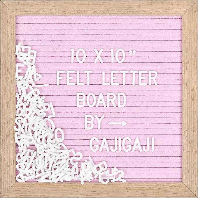 Felt Letter Board with 294 Letters, Numbers, Symbols - 10x10 inch Changeable Message Board with W... | Amazon (US)