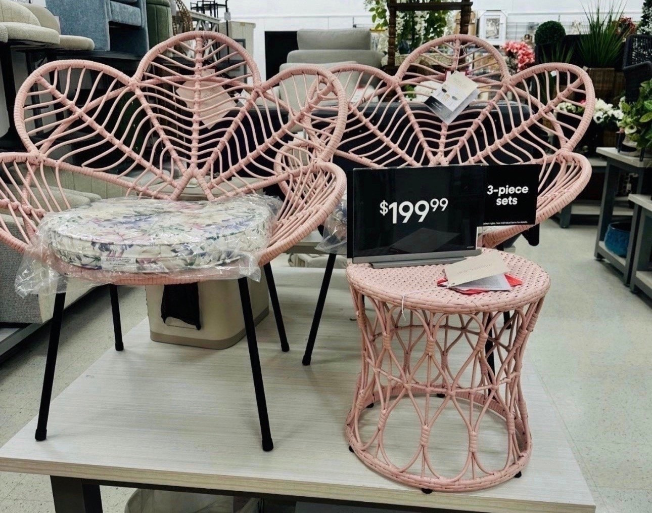 Stop everything! 🌸 Found the dreamiest 3-piece bistro set for under $200. These pink woven chairs are giving major high-end boutique vibes but at a total fraction of the cost. Perfect for a morning coffee spot or a small balcony glow-up. Snagged these at TJ Maxx—run, don't walk! 🏃‍♀️✨

#LTKHome