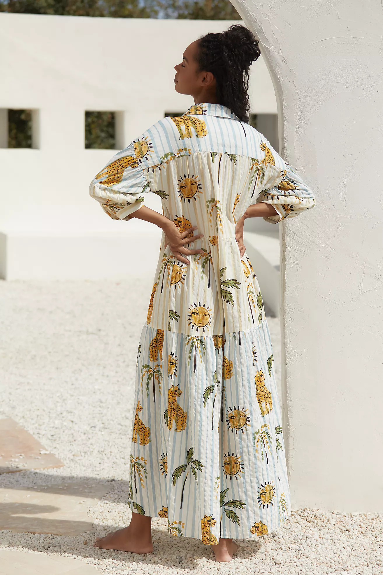 The Carolita Printed Tiered Shirt Dress: LouLou Avenue Edition | Anthropologie (US)