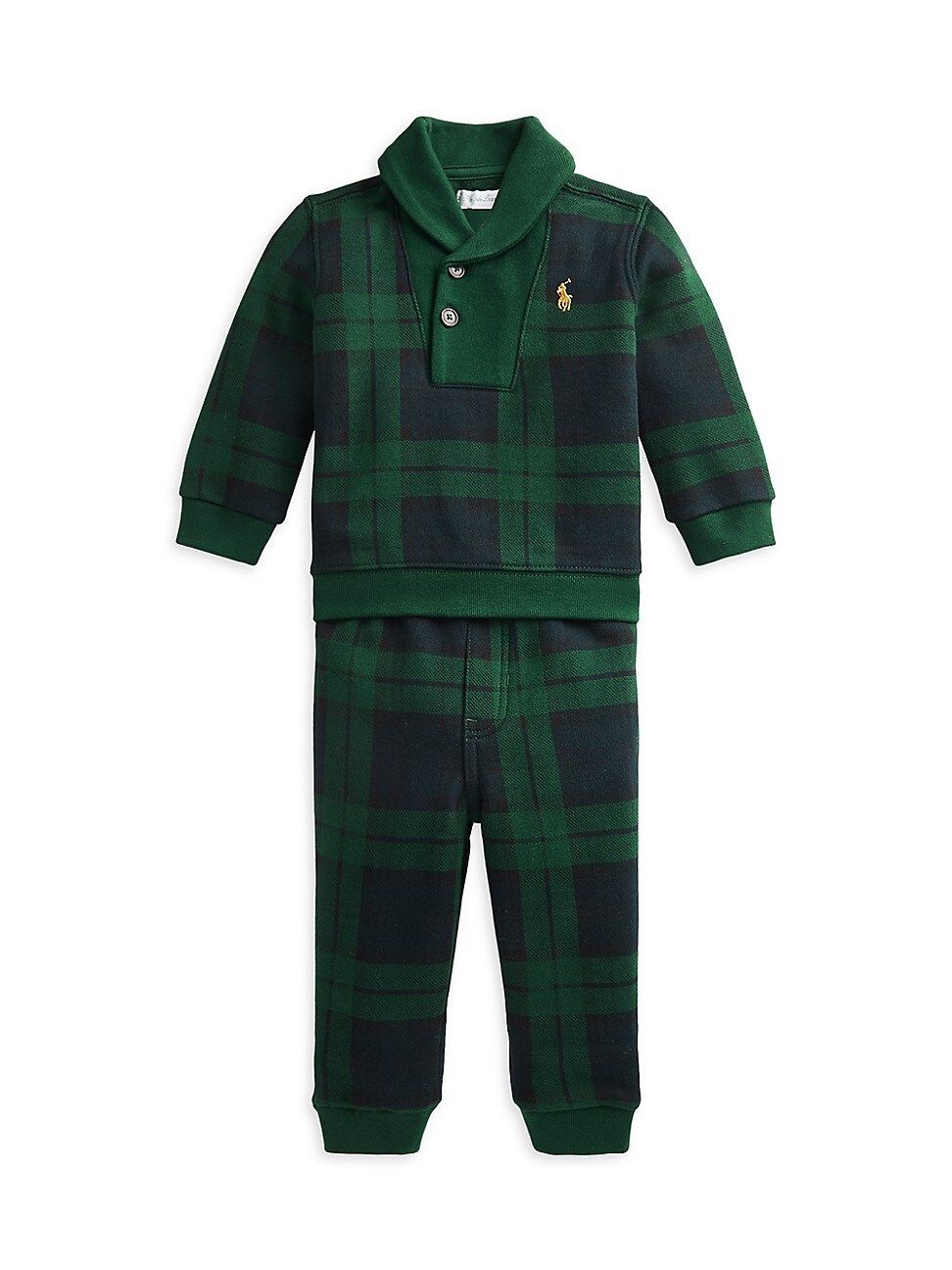 Baby Boy's 2-Piece Plaid Fleece Sweatshirt & Joggers Set | Saks Fifth Avenue
