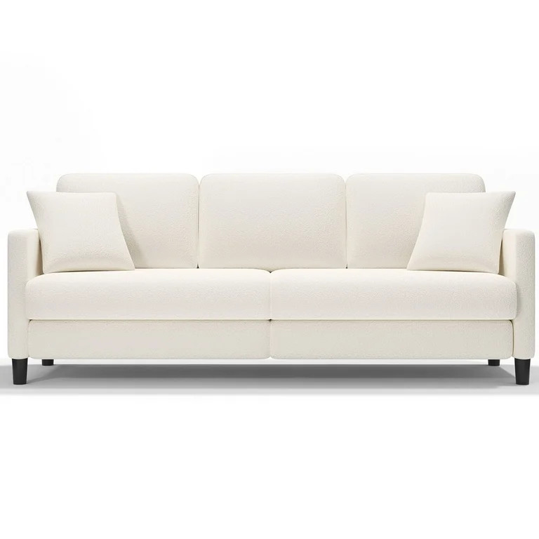 83" Sofa Couch for Living Room,Comfy Teddy Fleece Loveseat Sofa,Extra Deep Seat Couches ,Neche To... | Walmart (US)