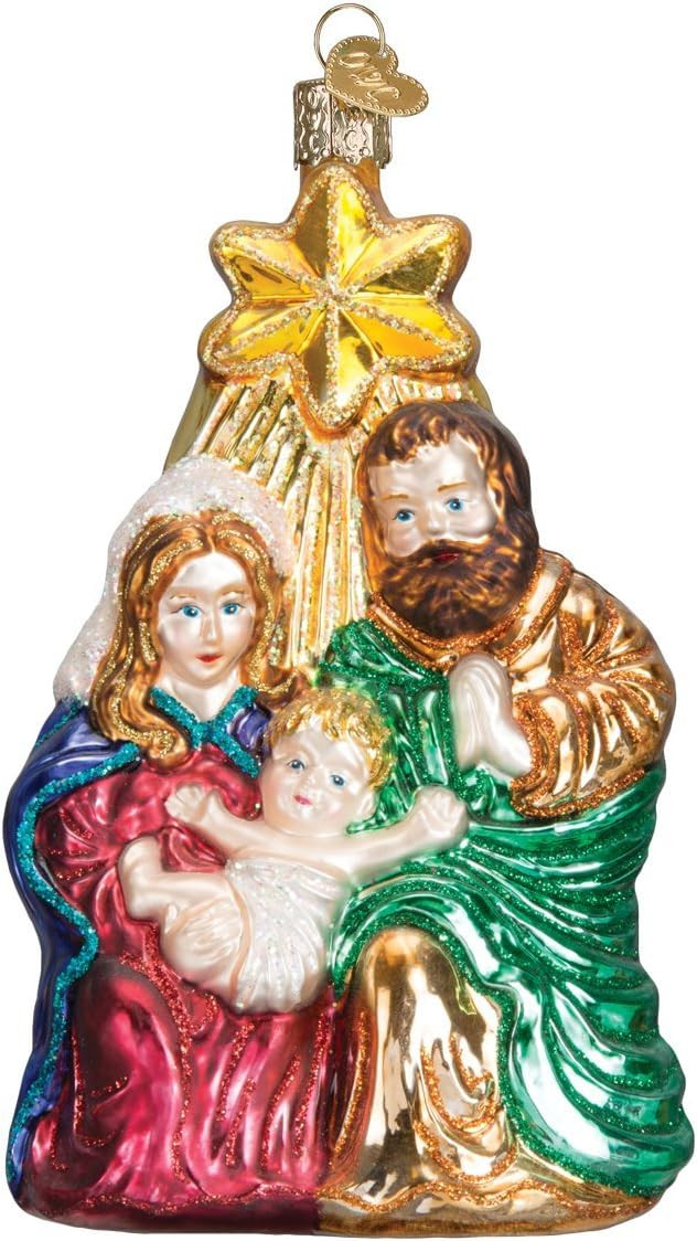 Old World Christmas Spiritual Gifts Holy Family with Star Glass Blown Ornament for Christmas Tree... | Amazon (US)