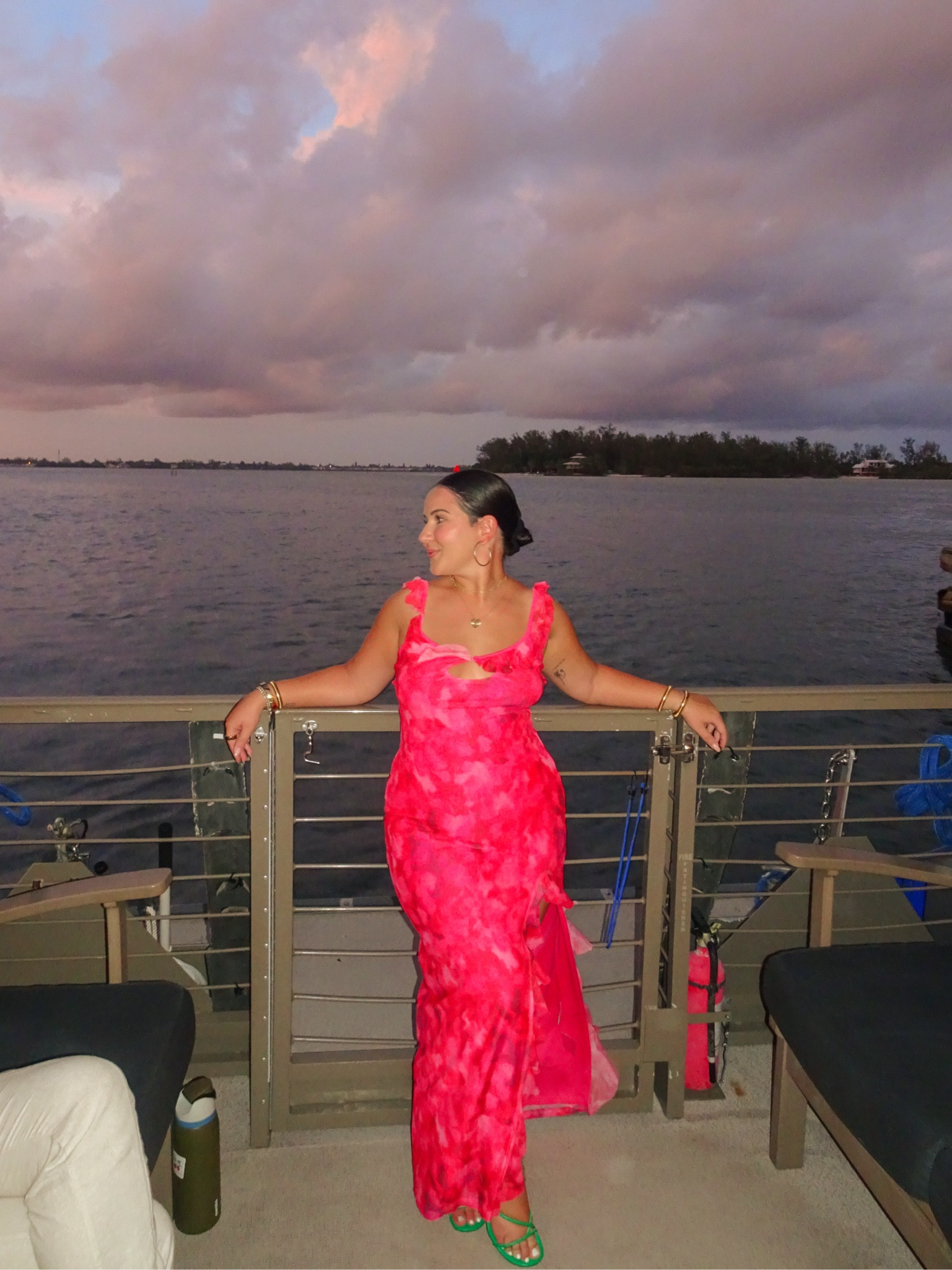 chinese dress ladies Rosalina Sheer Maxi Dress Pink