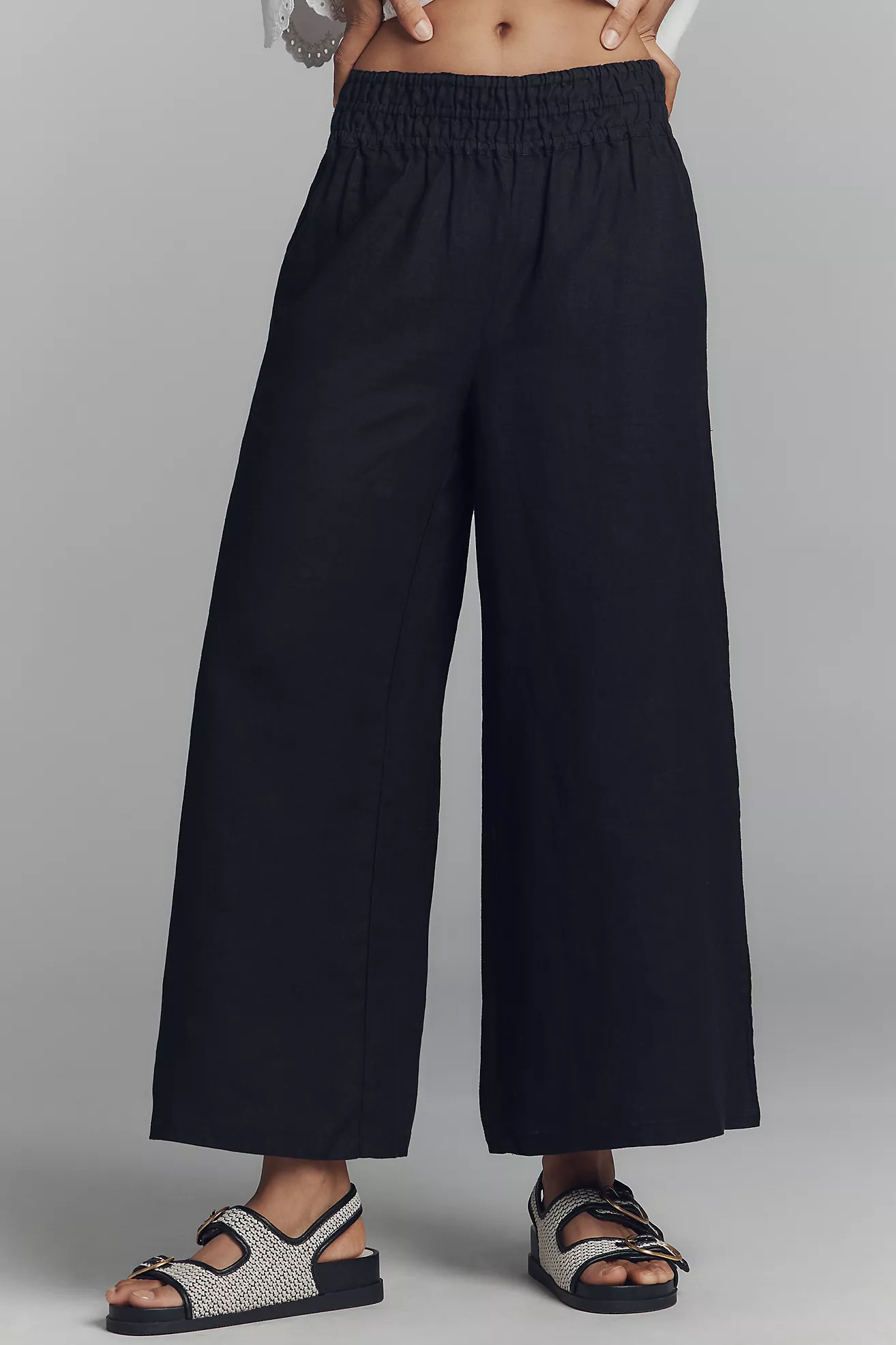 The Somerset Linen Pull-On Pants | Anthropologie (US)