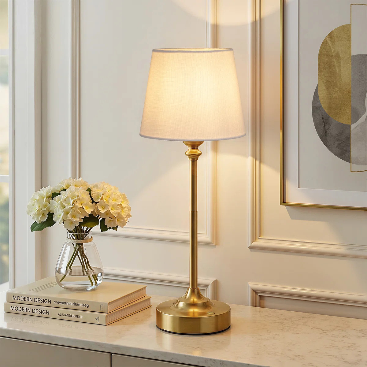 15.8'' Cordless Rechargeable Table Lamp With Dimmable Touch Control | Wayfair North America