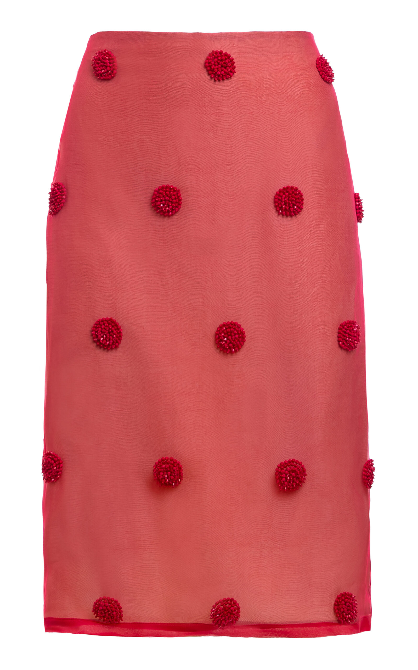Beaded Silk-Chiffon Midi Skirt | Moda Operandi (Global)