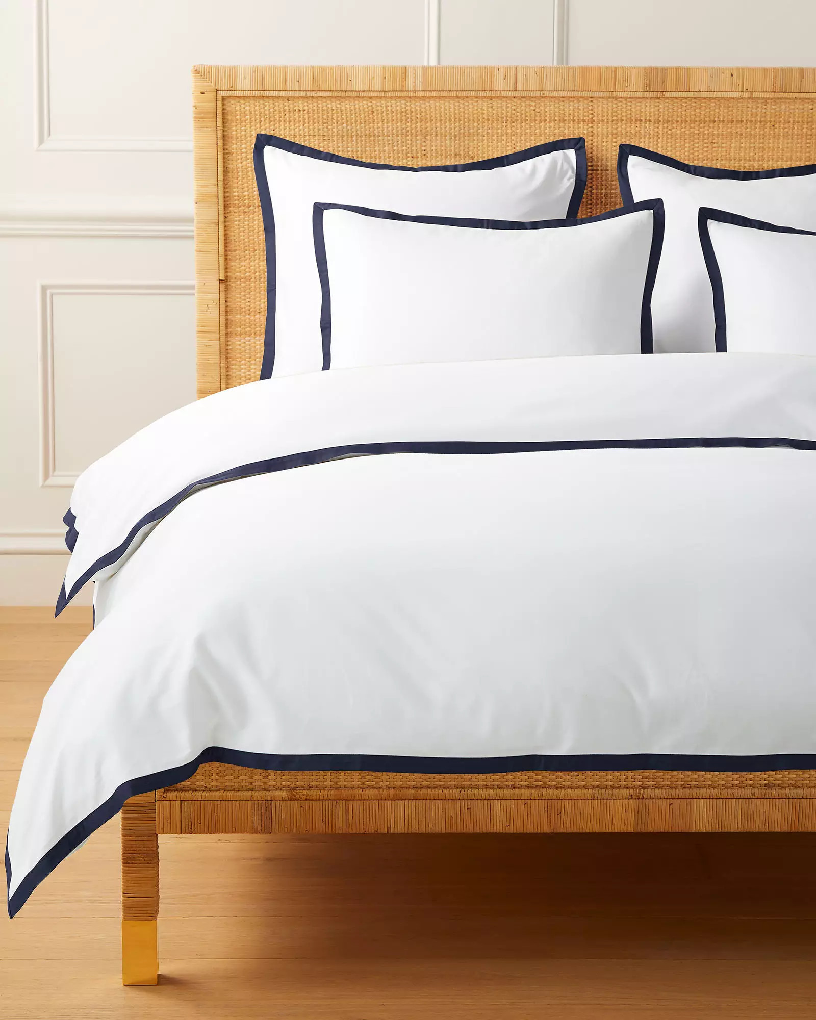 Border Frame Sateen Duvet Cover | Serena and Lily