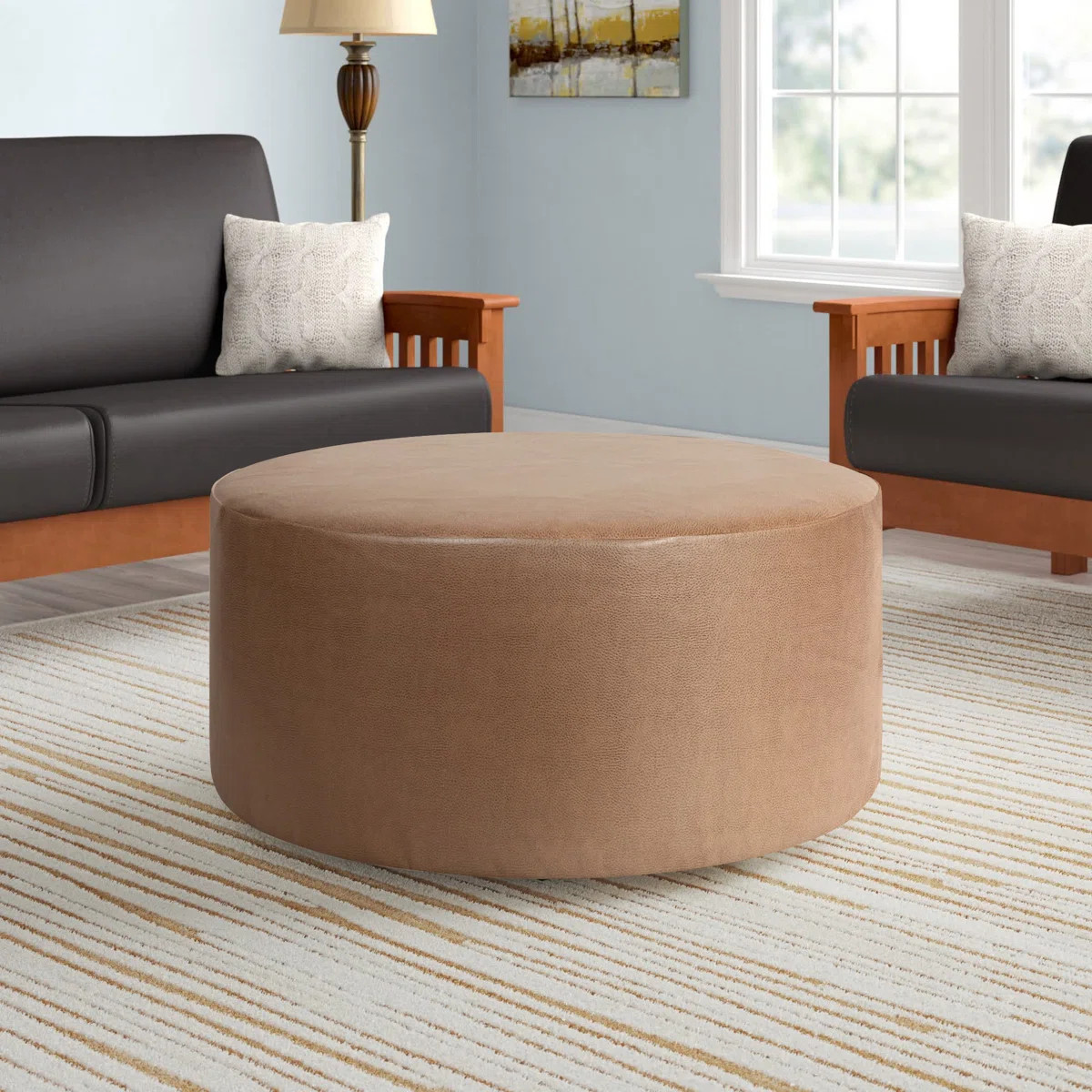 Florio Faux Leather Ottoman | Wayfair North America