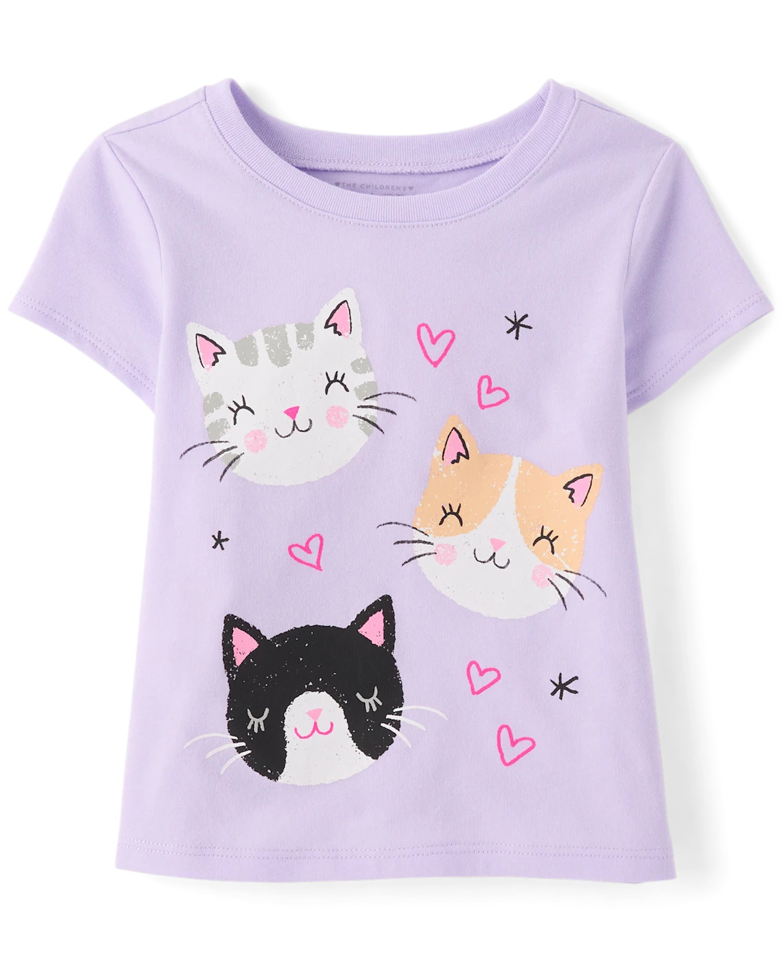 Baby And Toddler Girls Cat Friends Graphic Tee - purple | The Children's Place