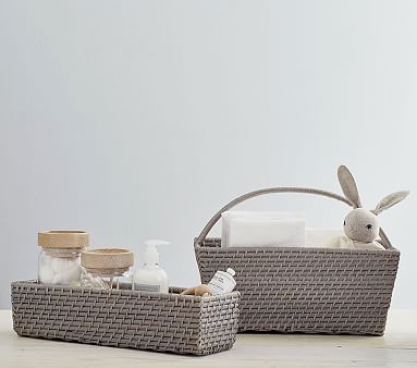 Gray Quinn Changing Table Storage | Pottery Barn Kids