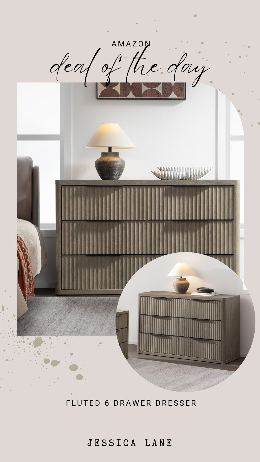 Get the high-end fluted texture trend without the designer price tag. This spacious 6-drawer dresser brings sophisticated symmetry to your bedroom.#flutedfurniture #dresser #bedroomdecor #storage #amazonhome

#LTKSaleAlert #LTKHome
