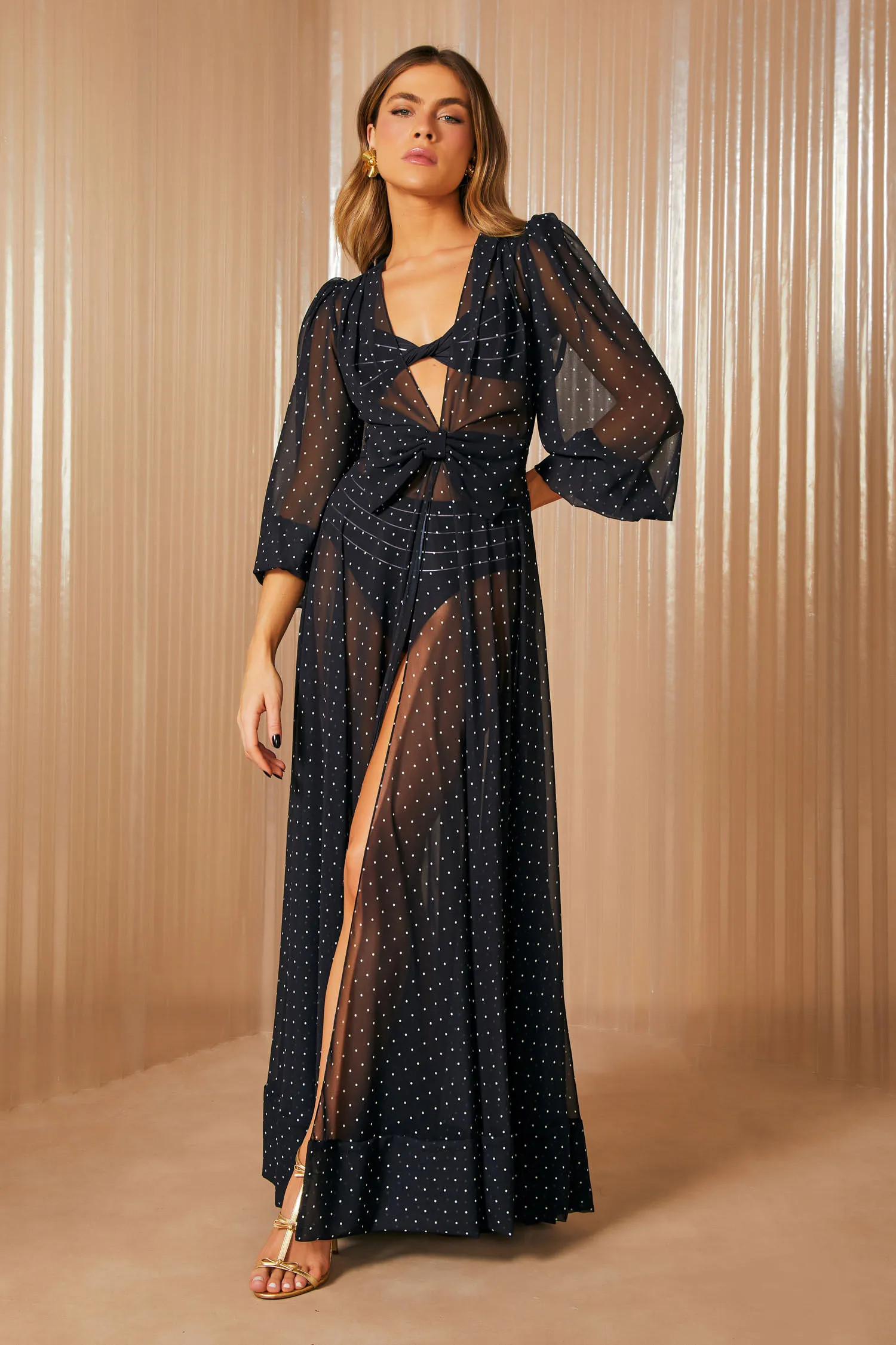 Saída De Praia Bora Bora Al Mare - Estampa Black Pois | OffPremium (BR)