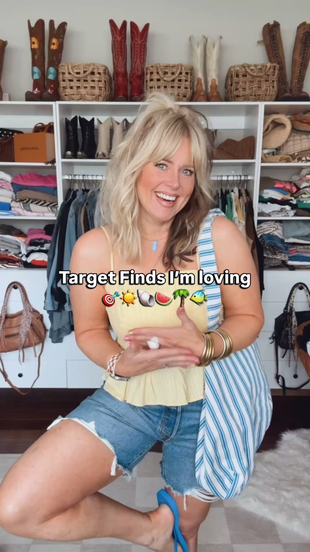 These are all so good! I’m obsessed with these peplum tops, the Levi’s Demi. Shorts are a great length and fit amazing! The coral pants set is so flattering and very comfy! Palm tree shorts set is a perfect little beach vacay set.
@Target