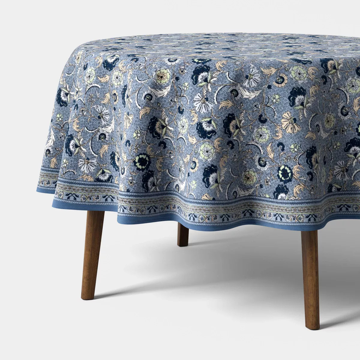 70"x70" Tablecloth Blue Floral - Threshold™ | Target