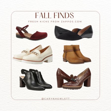 Grab a fresh new pair of boots, loafers, clogs, and other kicks from Zappos.com to boost your fall wardrobe 🤎 

Fall finds, leather boots, cute heels, loafers, d’orsay flats, clogs, supportive shoes, fall fashionn

#LTKstyletip #LTKSeasonal