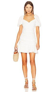 Line & Dot Hailey Mini Dress in White from Revolve.com | Revolve Clothing (Global)