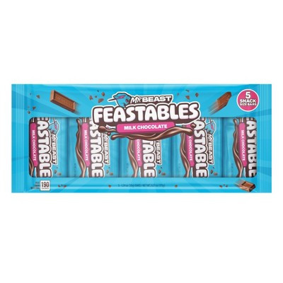 MrBeast Feastables Multipack Milk Chocolate - 5ct/175g | Target