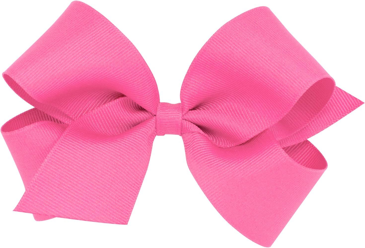 Wee Ones Girls' Classic Grosgrain Hair Bow with Plain Wrap Center on a WeeStay Hair Clip, Multipl... | Amazon (US)