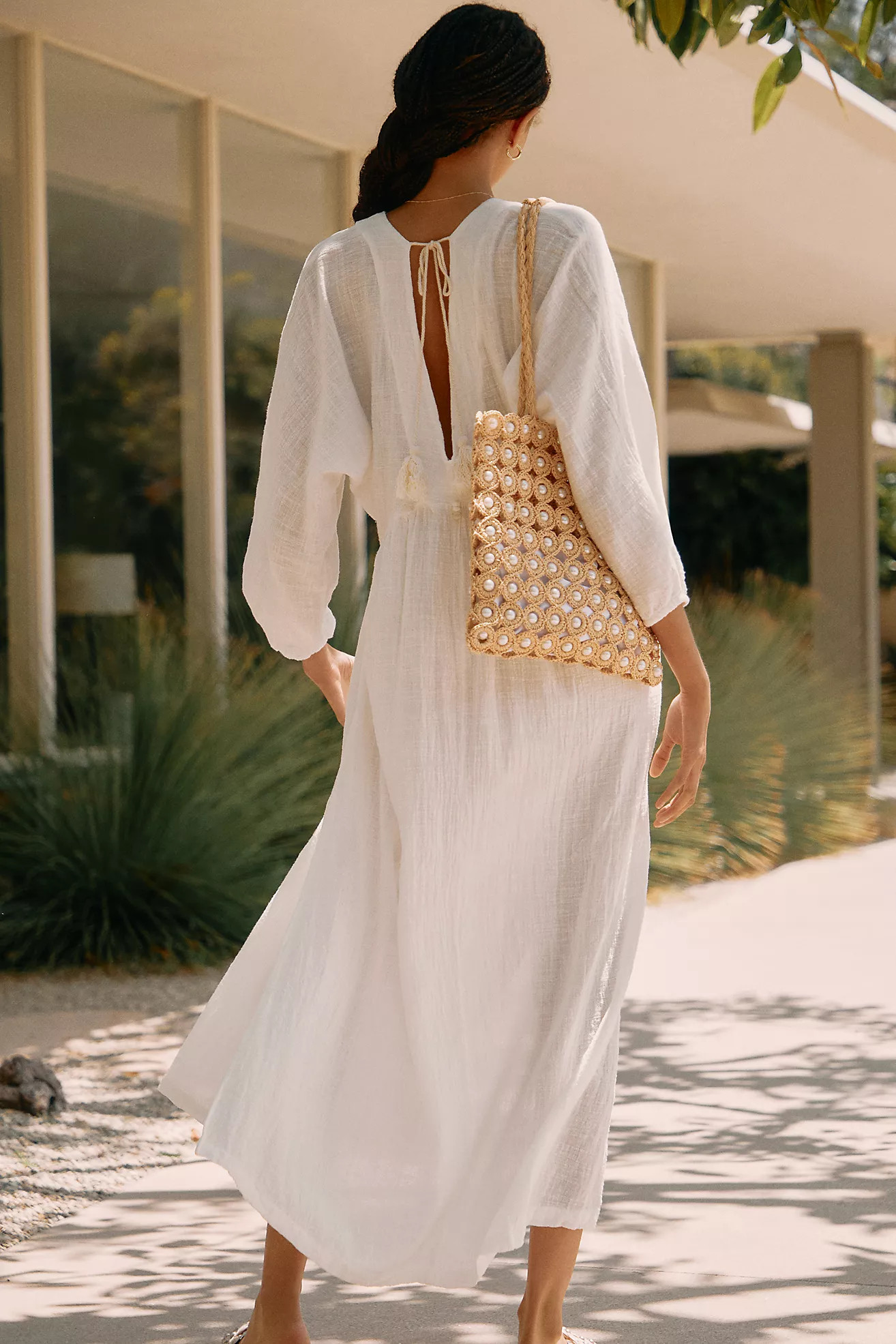 Pearl Raffia Tote | Anthropologie (US)