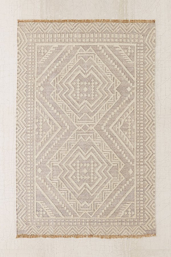 Gleason Woven Wool Rug - Grey 2X3 at Urban Outfitters | Urban Outfitters (US and RoW)