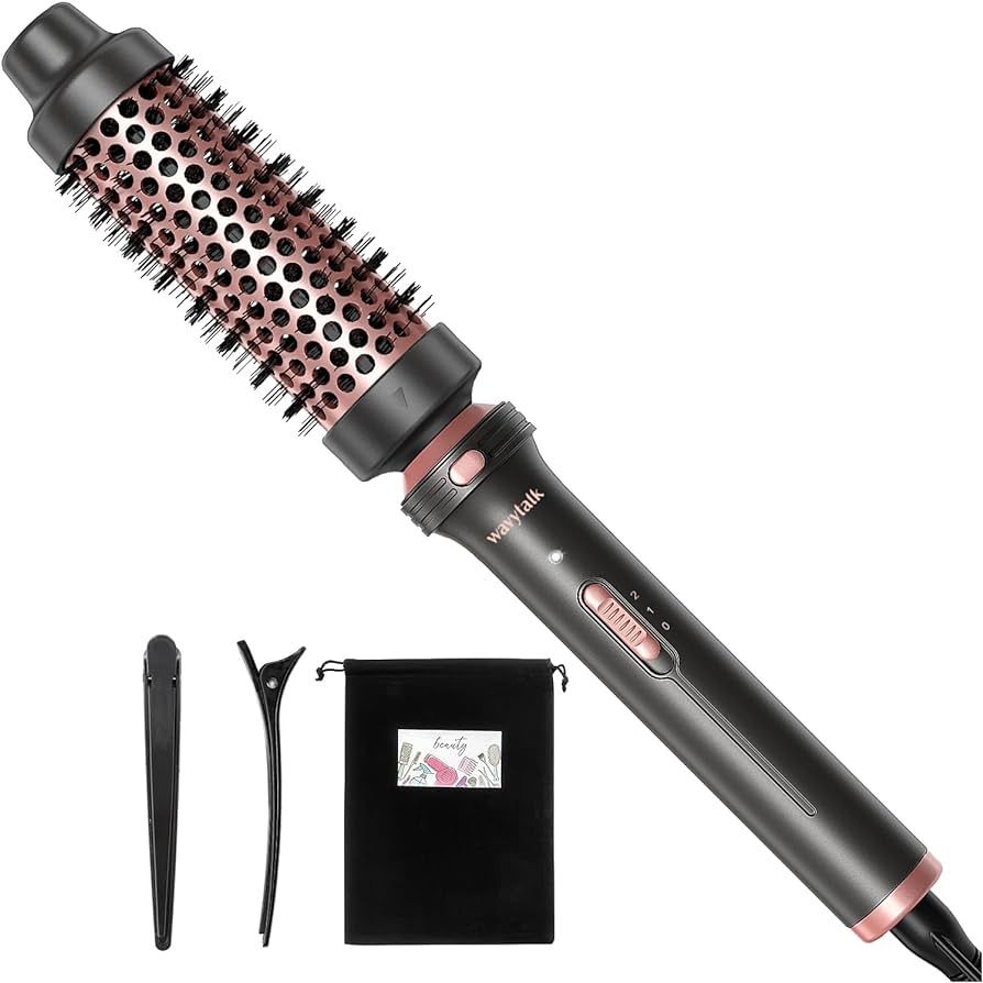 Wavytalk Thermal Brush, Heated Round Brush, 1 1/2 inch Hot Round Brush Curling Iron with Ceramic ... | Amazon (US)