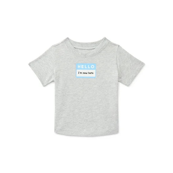 Wonder Nation Baby Boy Short Sleeve Graphic T-Shirt, Sizes 0-24 Months | Walmart (US)
