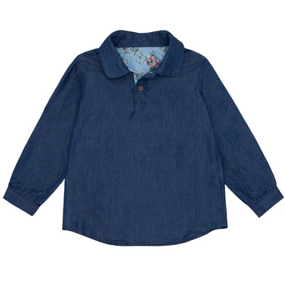 boys brock collection x minnow chambray long sleeve shirt | minnow